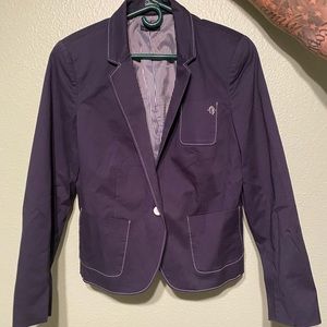 Navy Blue and White Tommy Hilfiger Blazer